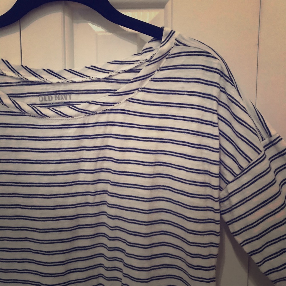 Old Navy Striped Dolman 3/4 Sleeve Top